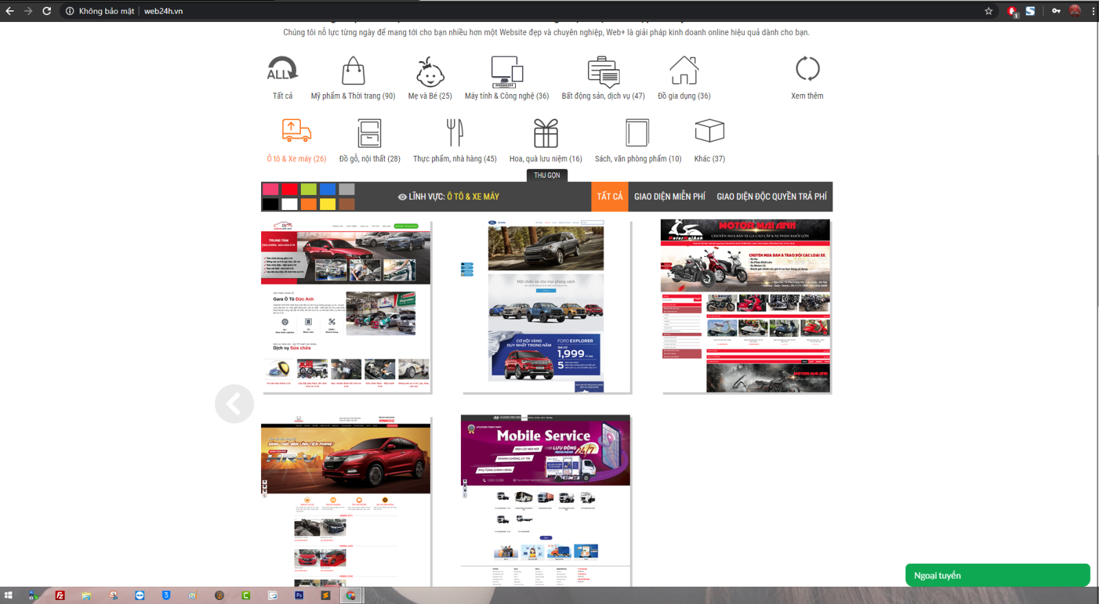 thiết kế website bán ô tô chuyên nghiệp - chuẩn seo